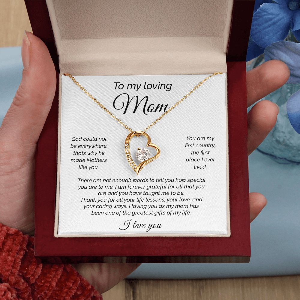 My Loving Mom | Forever Grateful - Forever Love Necklace
