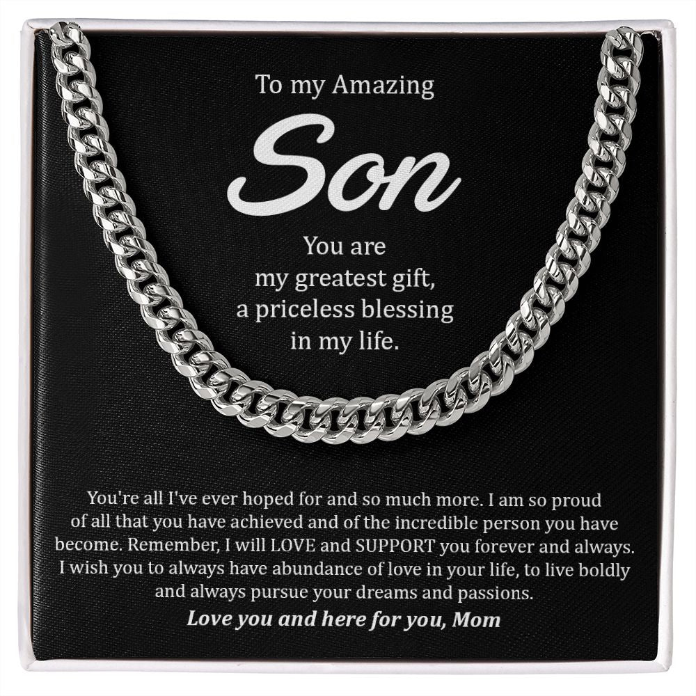 To My Son - Cuban Link Chain