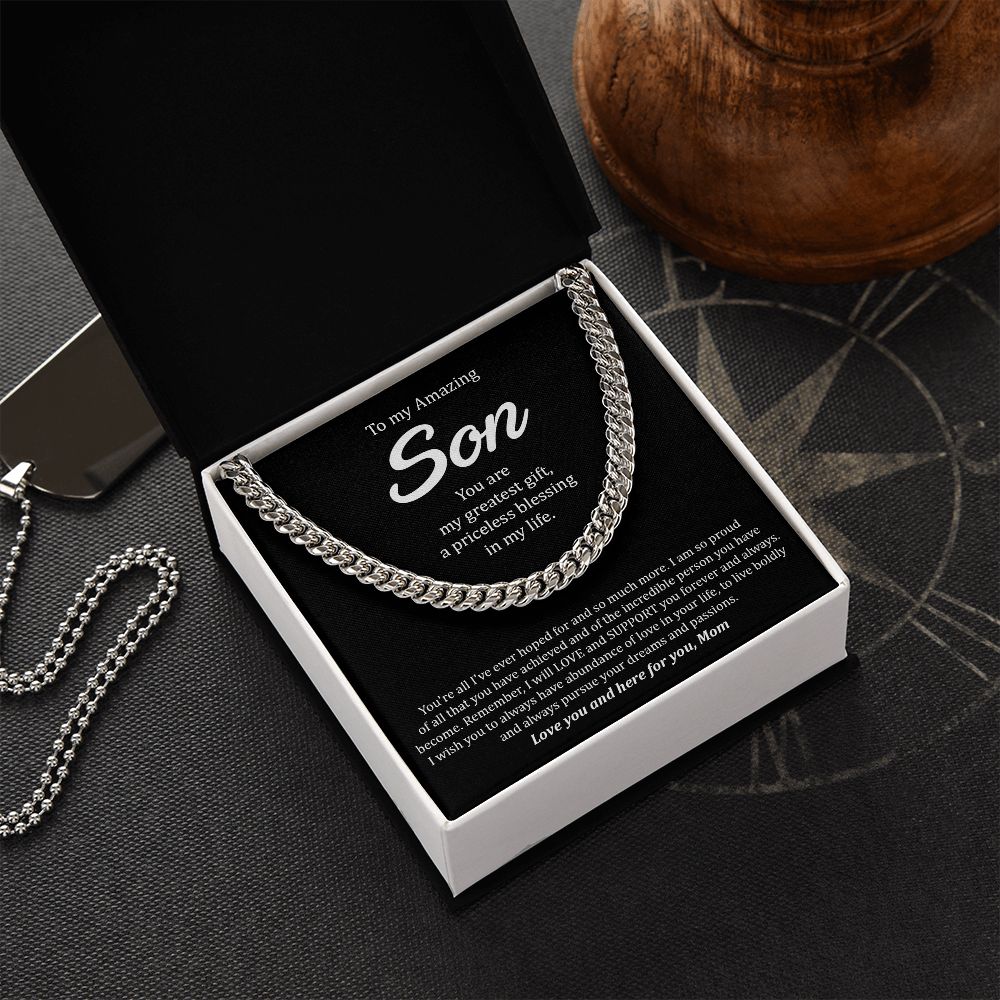 To My Son - Cuban Link Chain