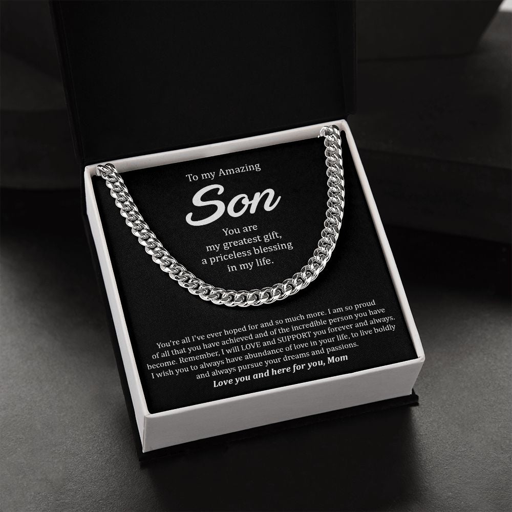 To My Son - Cuban Link Chain