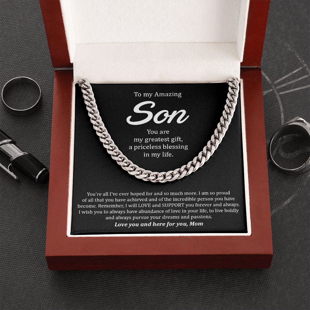 To My Son - Cuban Link Chain