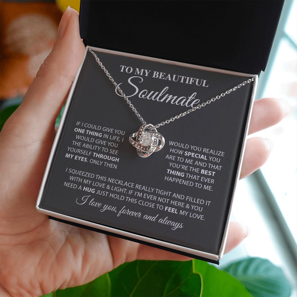 To My Beautiful Soulmate - Love Knot Necklace