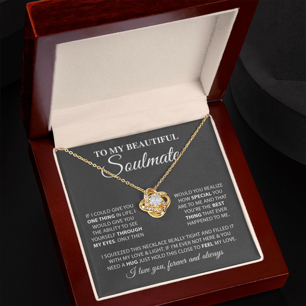 To My Beautiful Soulmate - Love Knot Necklace