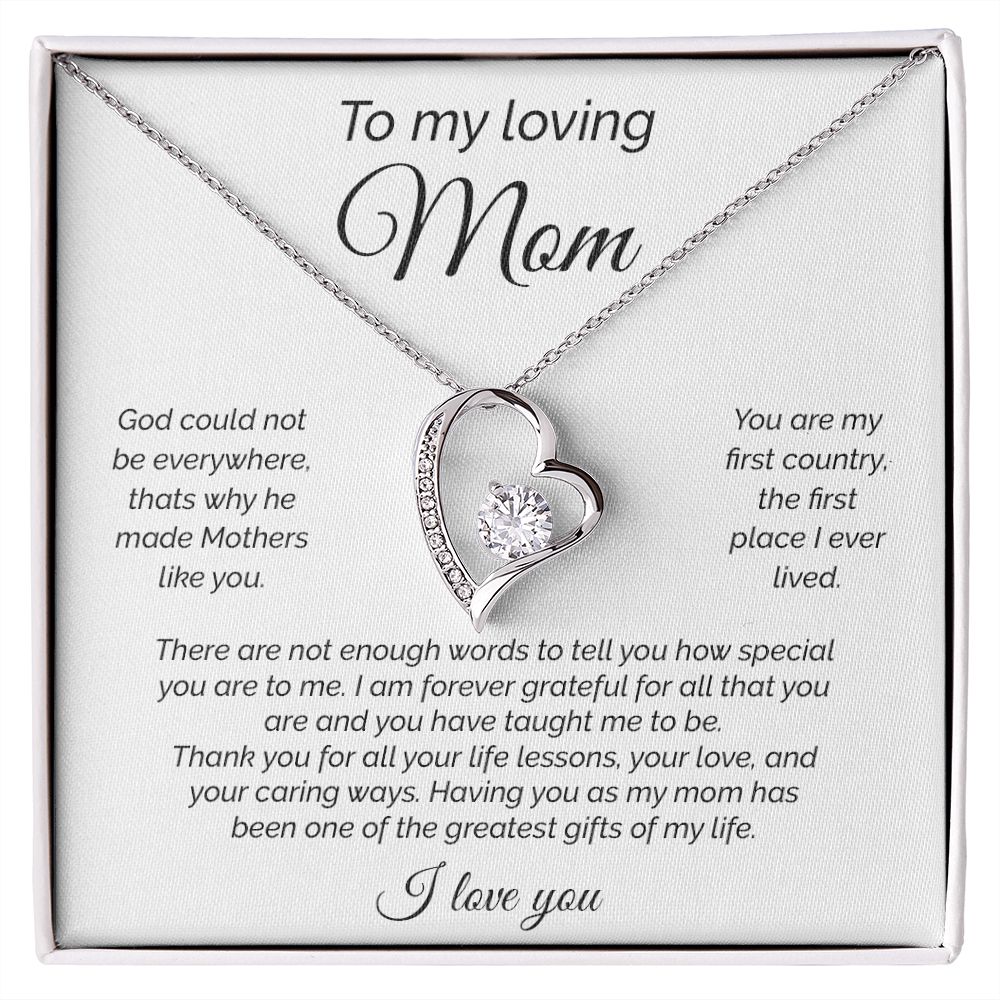 My Loving Mom | Forever Grateful - Forever Love Necklace