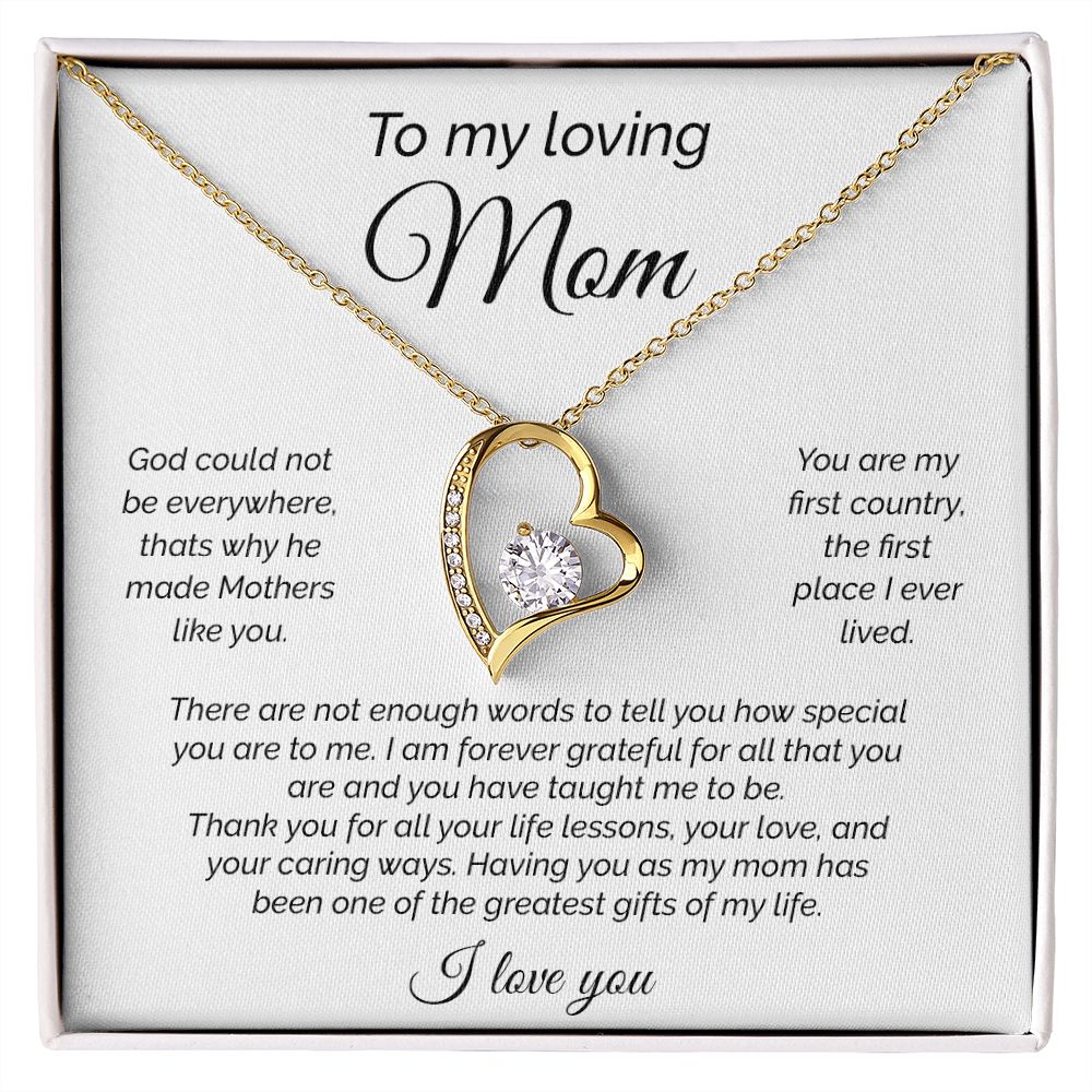 My Loving Mom | Forever Grateful - Forever Love Necklace