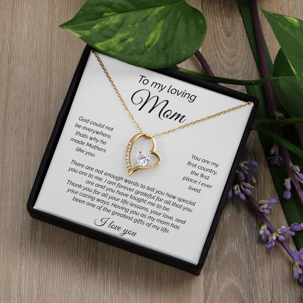 My Loving Mom | Forever Grateful - Forever Love Necklace