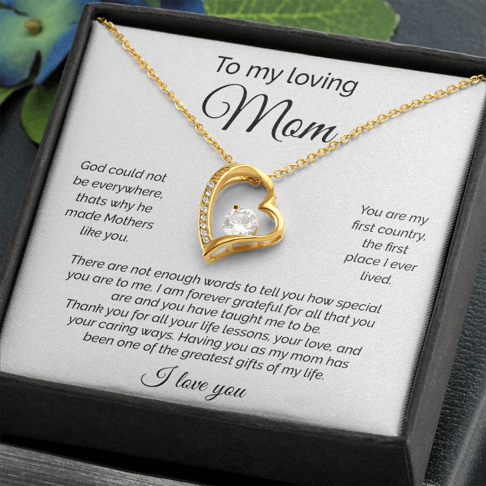 My Loving Mom | Forever Grateful - Forever Love Necklace